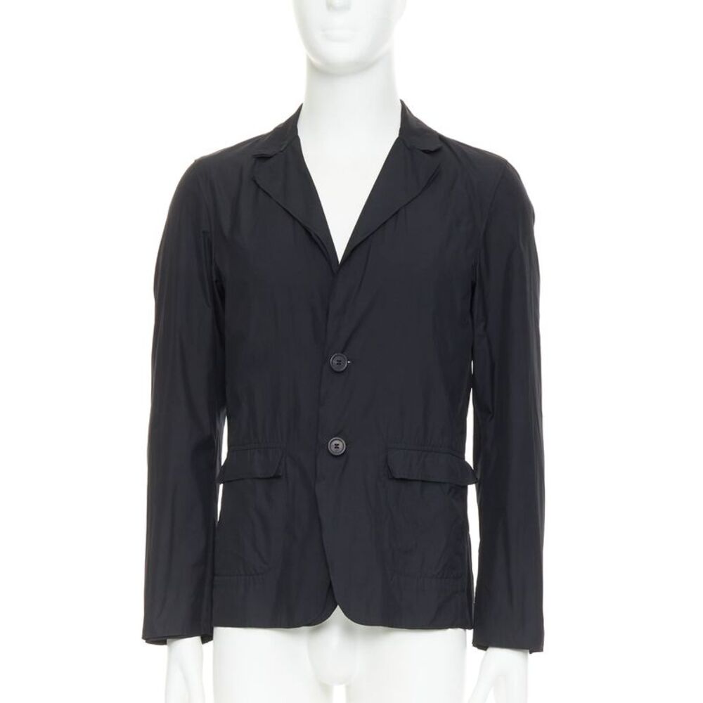 Lanvin Black Fabric Raw Edges Blazer